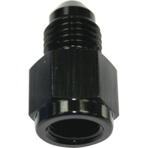 Straight Female NPT to Male AN Adapter 1/8" to -4AN Black Finish - AF370-04BLK
