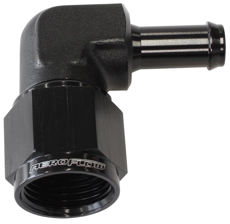 Aeroflow 90° Hose Barb 5/16" to -6AN AF413-06-05BLK - Prolink Performance