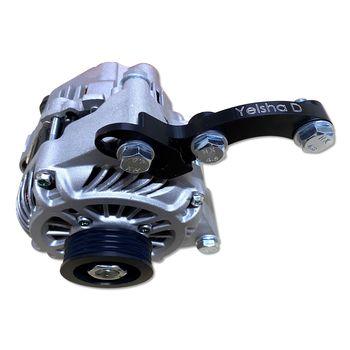 Yelsha D, V2 Alternator Bracket Only, Suits RB20, RB25, RB26, 140A@3000RPM (PURPLE) - Prolink Performance