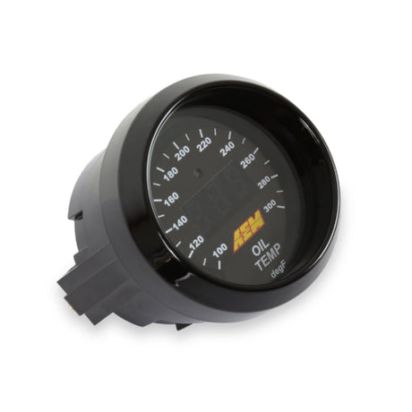 AEM Digital Transmission Temp Gauge, 100-300F, Includes BLK/White Display - Prolink Performance