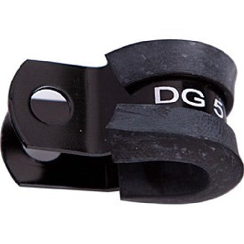 Cushioned P-Clamps 3/8" (9.5mm)I.D - Black Finish Suits -4AN 100/450 &-6AN 200 Series. Sold As A 10 Pack