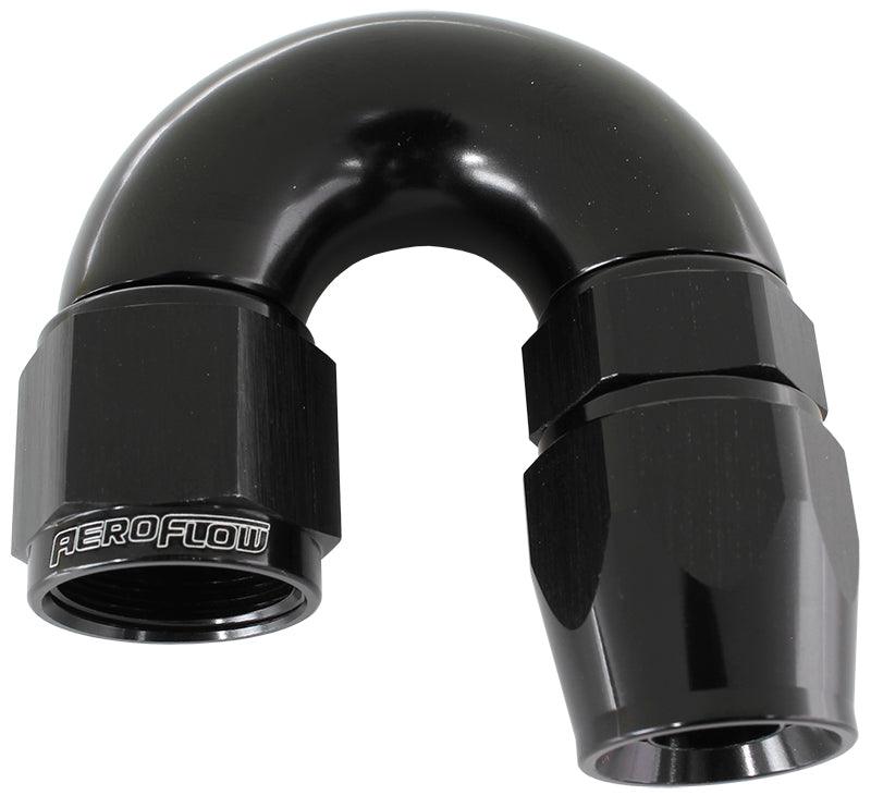Aeroflow 570 Series PTFE 180° Hose End -6AN AF576-06DBLK - Prolink Performance