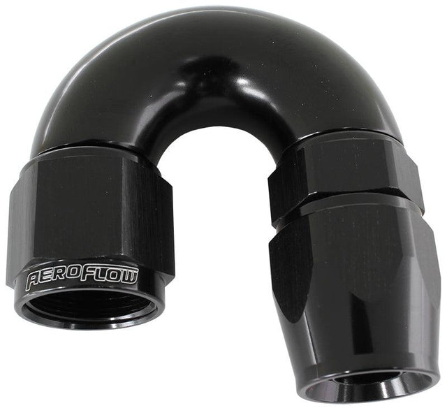 Aeroflow 570 Series PTFE 180° Hose End -6AN AF576-06DBLK - Prolink Performance