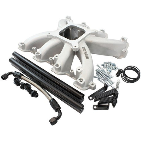 Aeroflow GM LS Rectangle Port Carburettor Street Single Plane EFI Intake Manifold, Natural Cast Finish AF6050-6000 - Prolink Performance