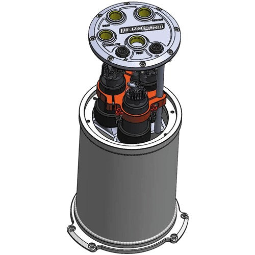 Aeroflow Triple EFI Pump Compact Surge Tank - Black