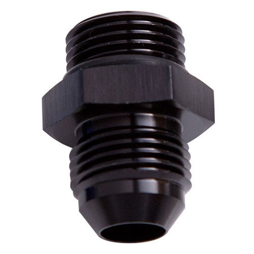 ORB to AN Straight Male Flare Adapter -6 ORB to -6AN, Black Finish - AF920-06BLK