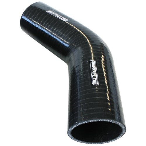 Gloss Black 45° Silicone Elbow Hose 3-1/4" (82mm) I.D 4-Ply, 13/64" (5.3mm) Wall Thickness, 5-45/64" (145mm) Leg
