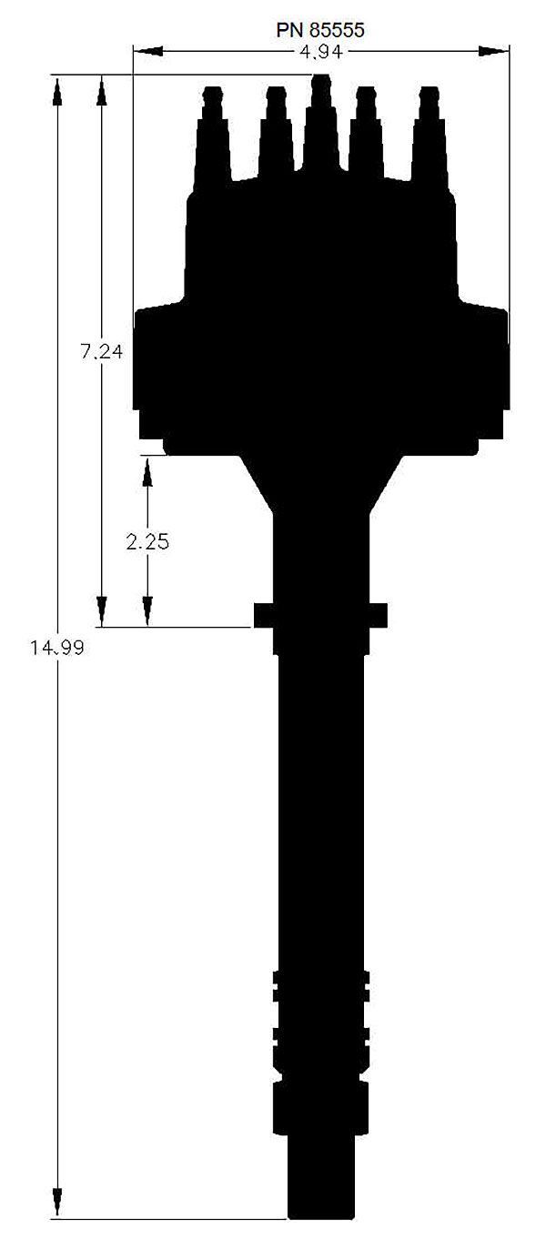 MSD Pro-Billet Distributor - Black MSD85555 - Prolink Performance