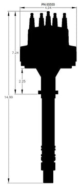 MSD Pro-Billet Distributor - Black MSD85555 - Prolink Performance