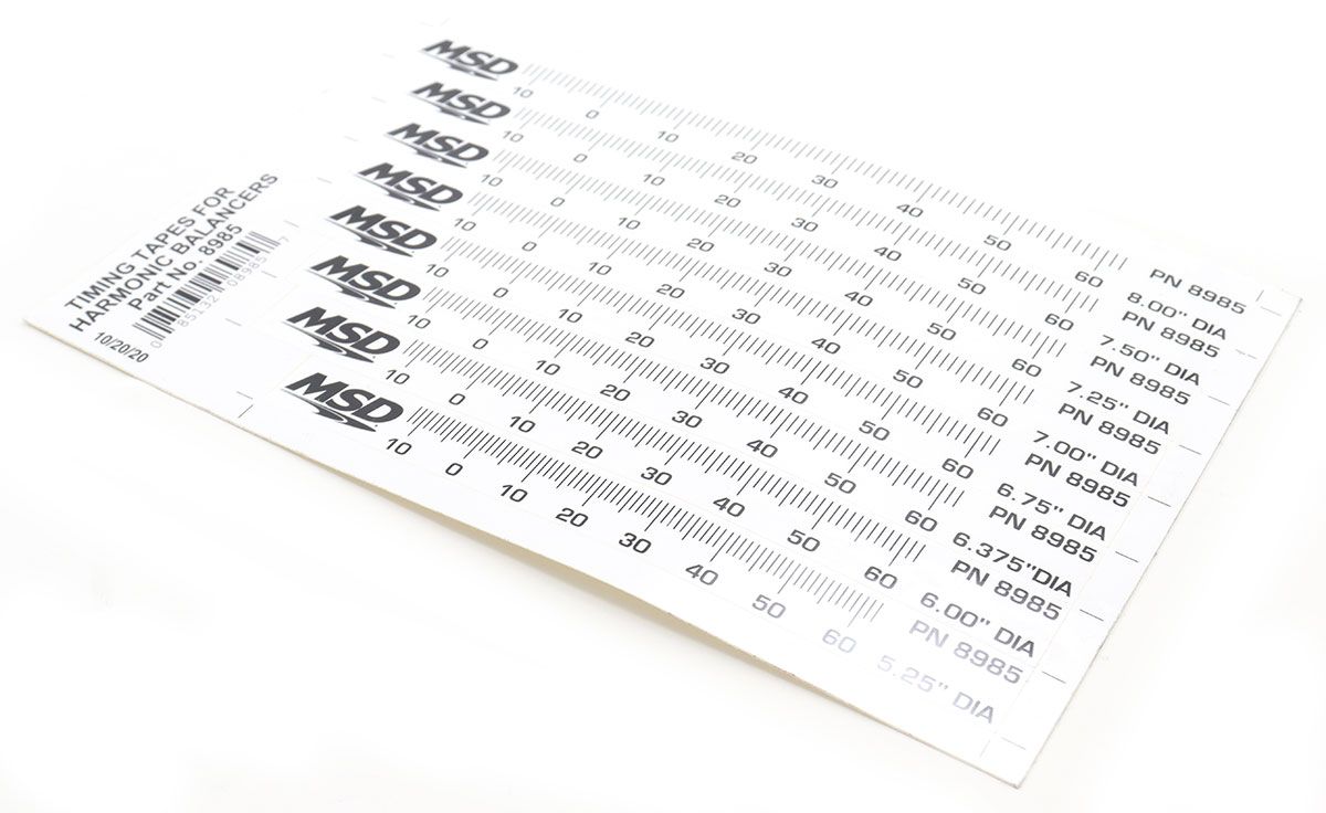 MSD Timing Tapes for Harmonic Balancers MSD8985 - Prolink Performance