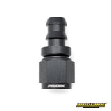 Straight push lock hose end