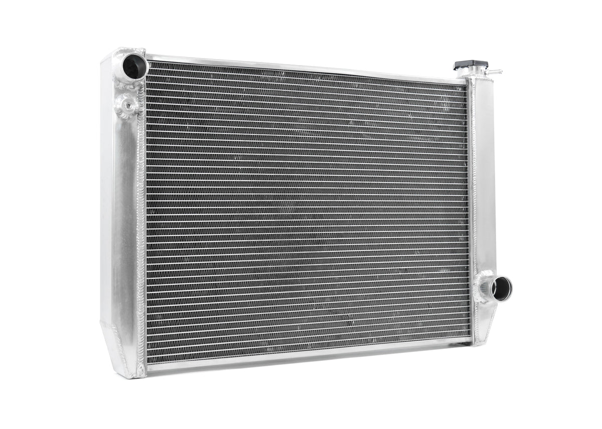 Universal Stock Car Radiator - Top Outlet Pipe Left / Bottom Outlet Pipe Right [Fabricated Tank]