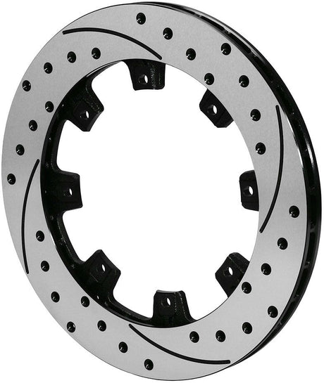 Wilwood 8 Bolt SRP Drilled & Slotted Performance Rotor (R/H) 32 Vanes Black WB160-7101-B - Prolink Performance