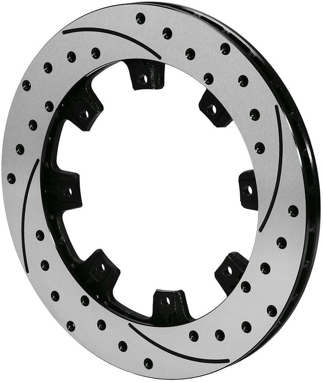 Wilwood 8 Bolt SRP Drilled & Slotted Performance Rotor (R/H) 32 Vanes Black WB160-7101-B - Prolink Performance