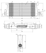Aeroflow 450x300x76mm Street Series Aluminium Intercooler, Polished Finish AF90-1001