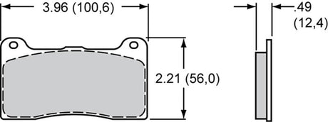 Wilwood Smart Pad Brake Pad Set with BP-10 Compound WB150-9136K - Prolink Performance