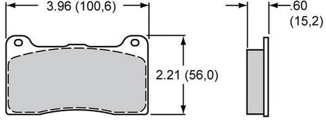Wilwood PolyMatrix Brake Pad Set with E Compound WB15E-7266K - Prolink Performance