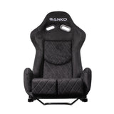 GANKO JP Seats Silver Diamond Stitching GANKO JP - RECLINABLE SEAT - GLITTER SILVER SR
