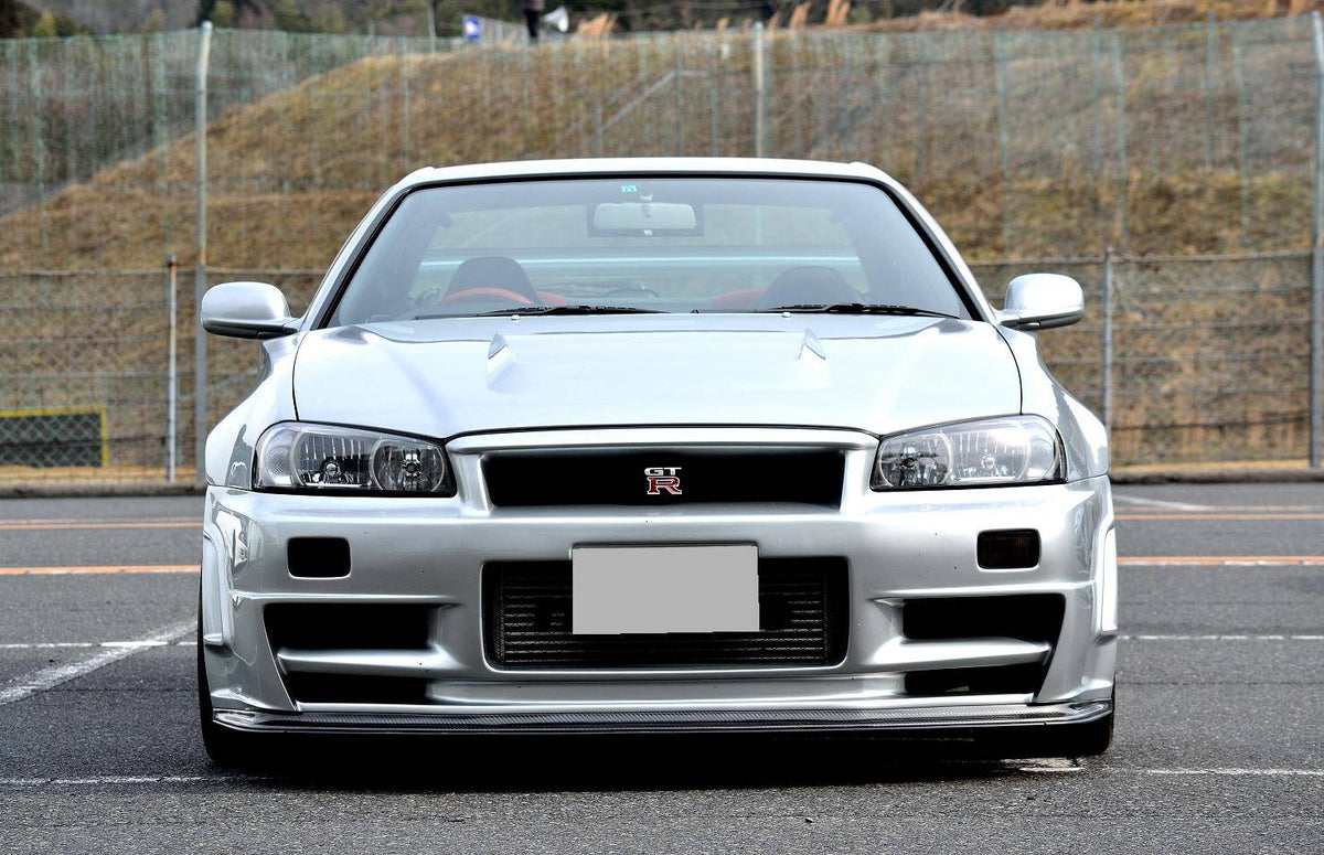 Black Front Bumper lights Front Signal Lights for 99-02 Nissan Skyline R34 GTT GTR