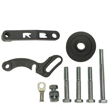 Yelsha D, V2 Alternator Bracket Only, Suits RB20, RB25, RB26, 140A@3000RPM (BLACK) - Prolink Performance